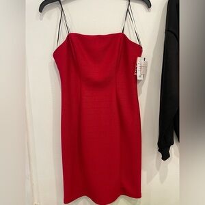 New R&M Richard’s Morgan & Co Red boycon strapless dress size 9 MED nwt cocktail